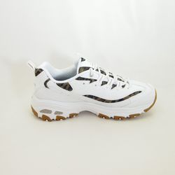 Zapatillas deportivas Skechers D'Lites Quick Leopard 13158 Blanco