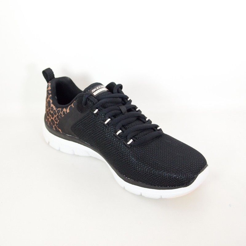 Skechers Flex Appeal Wild Pulse, Zapatillas Deportivas Para Mujer En  Negro Y Leopardo