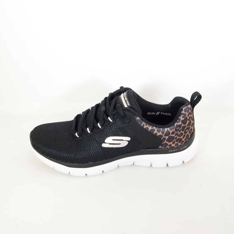 Zapatillas Skechers Flex Appeal 4.0 color negro para muj