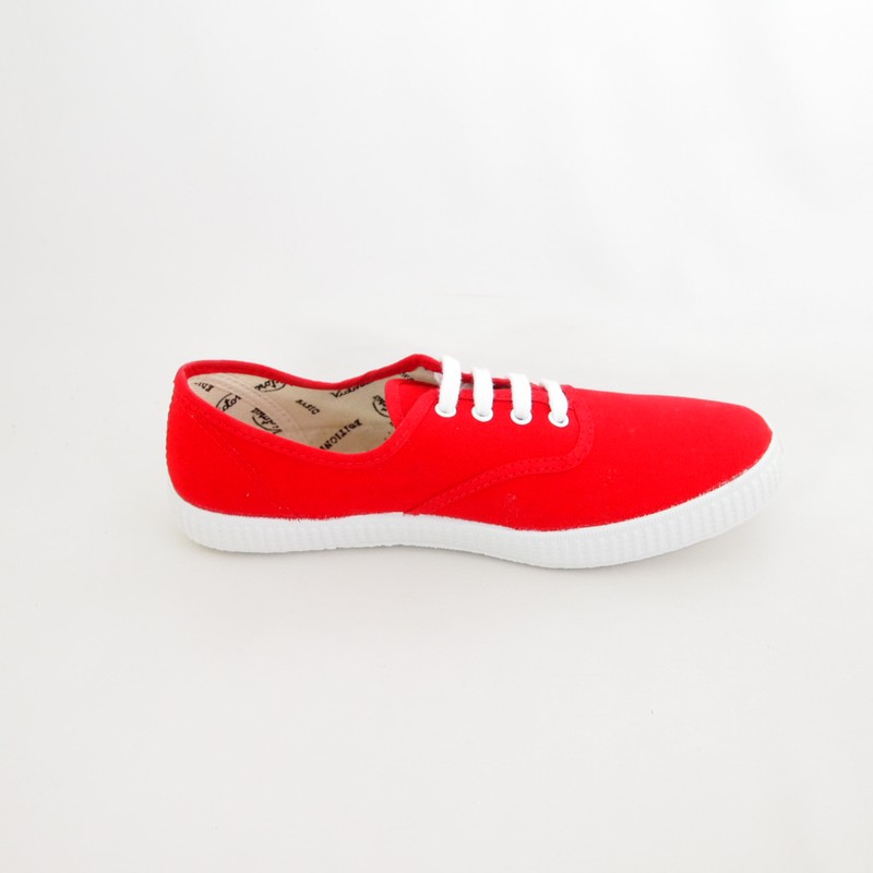 VICTORIA - Zapatillas blanco y rojo 129101 Mujer