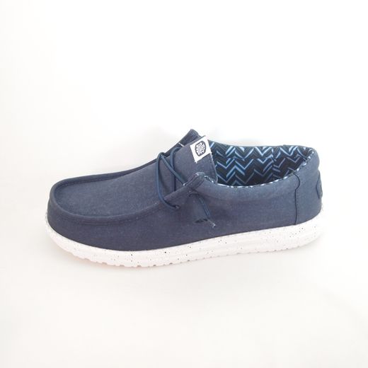Zapato Hey Dude Hd40700 410 Wally Stretch Canvas azul