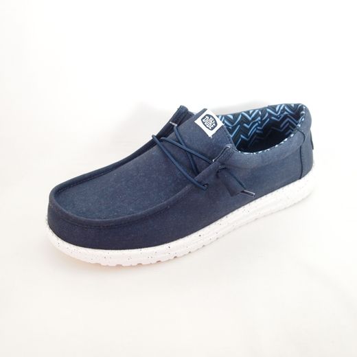 Zapato Hey Dude Hd40700 410 Wally Stretch Canvas azul
