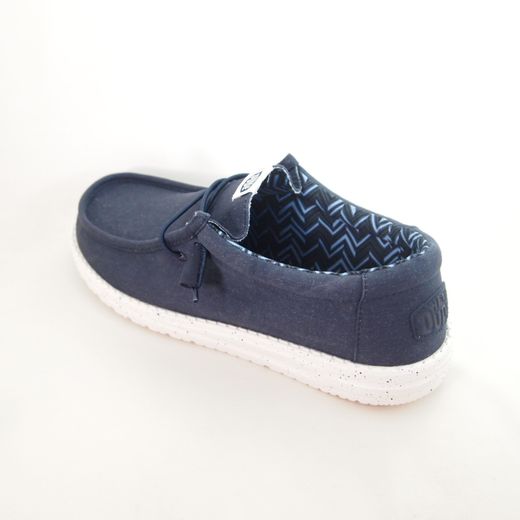 Zapato Hey Dude Hd40700 410 Wally Stretch Canvas azul