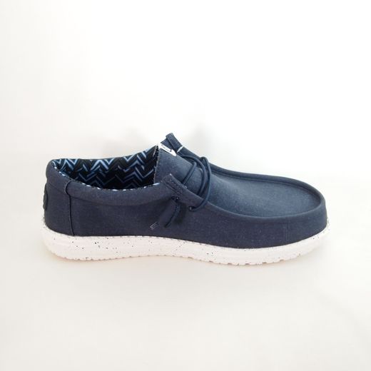 Zapato Hey Dude Hd40700 410 Wally Stretch Canvas azul