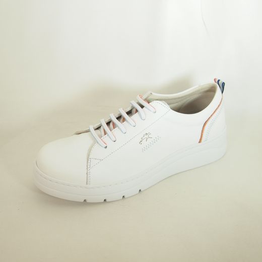 Zapatos Fluchos F1422 Pompas Blanco-Naranja