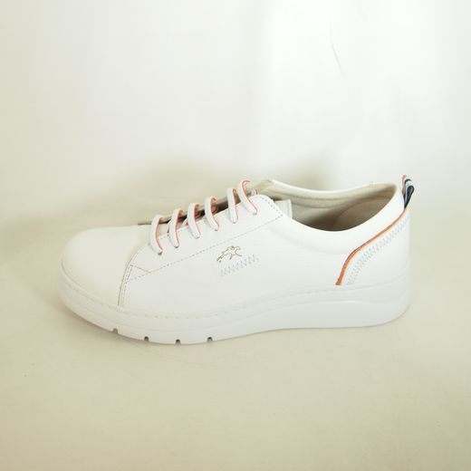 Zapatos Fluchos F1422 Pompas Blanco-Naranja