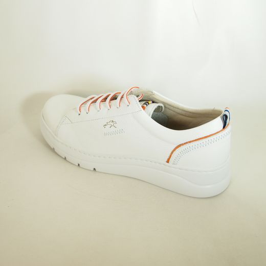 Zapatos Fluchos F1422 Pompas Blanco-Naranja