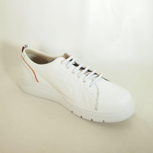 Zapatos Fluchos F1422 Pompas Blanco-Naranja