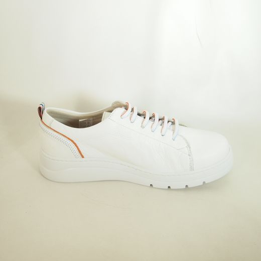 Zapatos Fluchos F1422 Pompas Blanco-Naranja