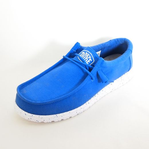 Zapatos Hey Dude 40009 Wally Slup Canvas Azul Marino
