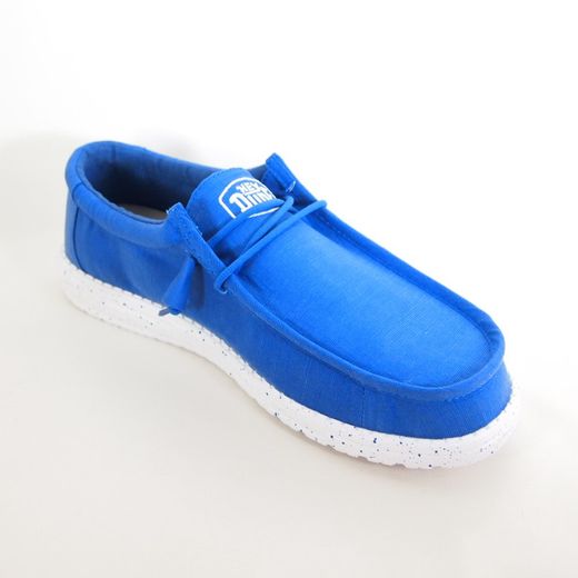 Zapatos Hey Dude 40009 Wally Slup Canvas Azul Marino