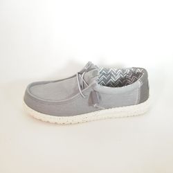 Zapatos Hey Dude HD40700_1XA Wally Stretch Canvas Gris Blanco