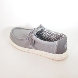 Zapatos Hey Dude HD40700_1XA Wally Stretch Canvas Gris Blanco