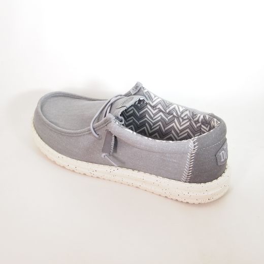 Zapatos Hey Dude HD40700_1XA Wally Stretch Canvas Gris Blanco