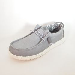 Zapatos Hey Dude HD40700_1XA Wally Stretch Canvas Gris Blanco
