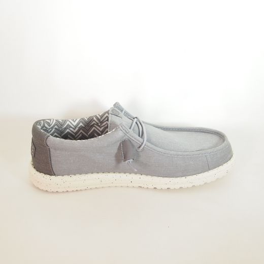 Zapatos Hey Dude HD40700_1XA Wally Stretch Canvas Gris Blanco