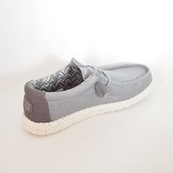 Zapatos Hey Dude HD40700_1XA Wally Stretch Canvas Gris Blanco