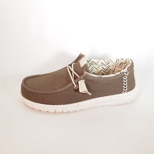 Zapatos Hey Dude HD40700_2LK Wally Stretch Canvas Marrón