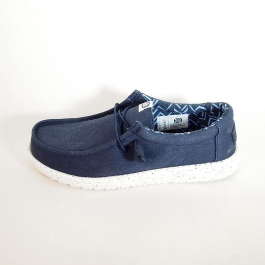 Zapatos Hey Dude HD40700_410 Wally Stretch Canvas Azul Navy