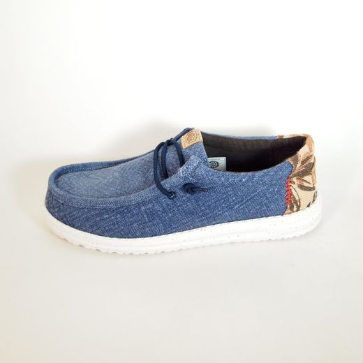 Zapatos Hey Dude HD43087_40J Wally Palm Jute Azul Navy