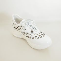 Zapatos José Sáenz 3081-BG Blanco-Plata