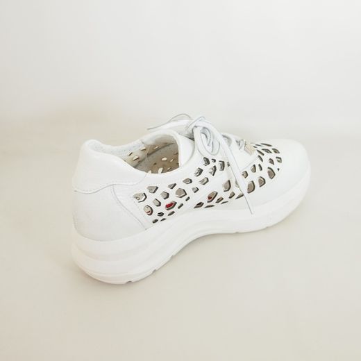 Zapatos José Sáenz 3081-BG Blanco-Plata