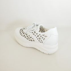 Zapatos José Sáenz 3081-BG Blanco-Plata