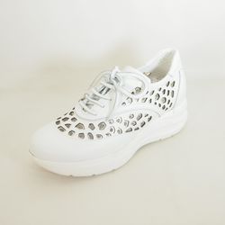 Zapatos José Sáenz 3081-BG Blanco-Plata