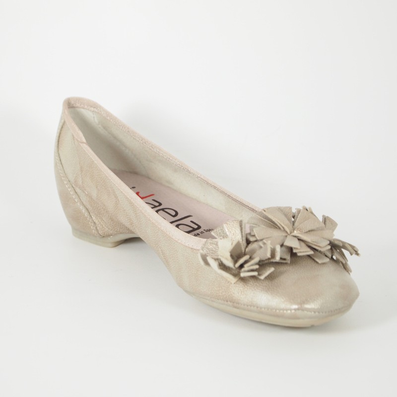 Zapatos Mikaela Oro satinado — Zapatoria - online