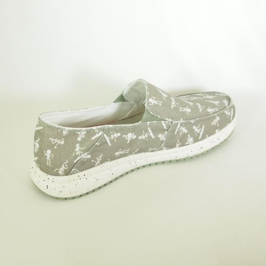 Zapatos Pitas Bones Kaki-Blanco