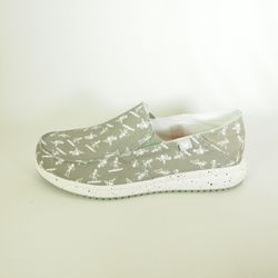 Zapatos Pitas Bones Kaki-Blanco