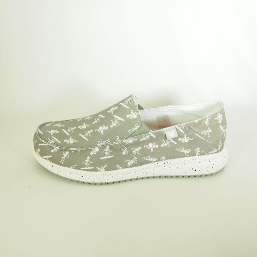 Zapatos Pitas Bones Kaki-Blanco