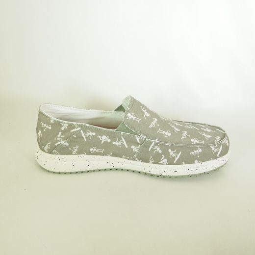 Zapatos Pitas Bones Kaki-Blanco