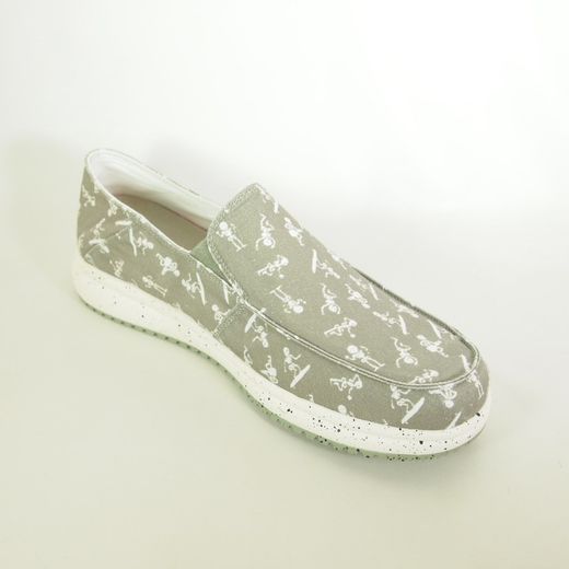 Zapatos Pitas Bones Kaki-Blanco